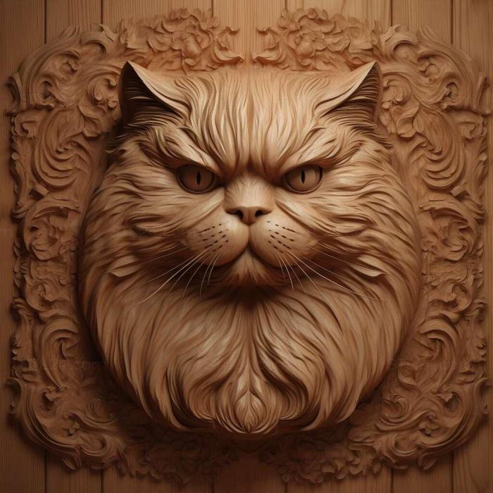 Nature and animals (st Persian cat 4, NATURE_4892) 3D models for cnc